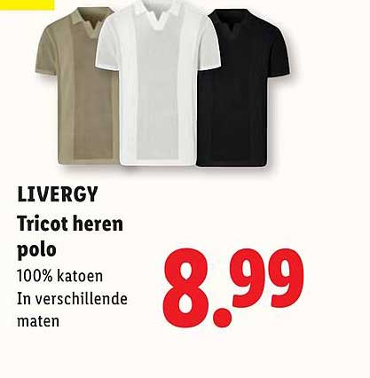 LIVERGY Tricot heren polo