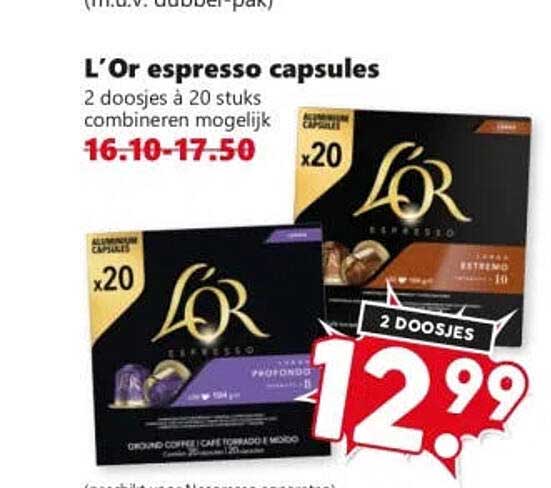 L'Or espresso capsules 2 doosjes