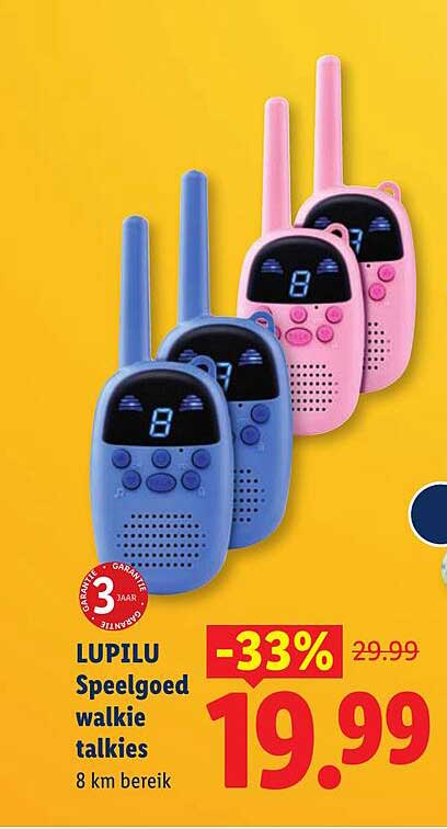 LUPILU Speelgoed walkie talkies 8 km bereik