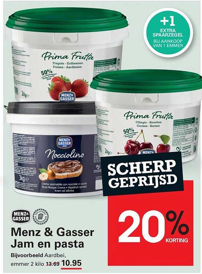 Menz & Gasser Jam en pasta 20% korting