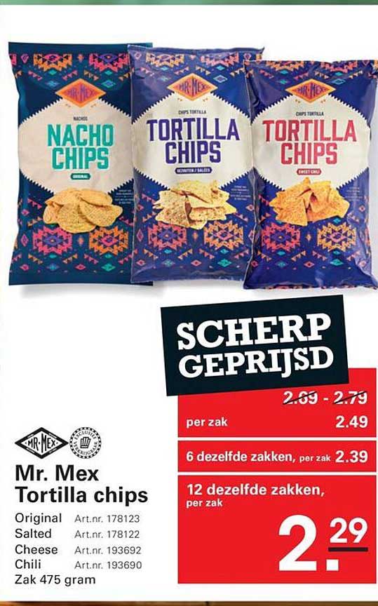 Mr. Mex Tortilla chips Scherp geprijsd