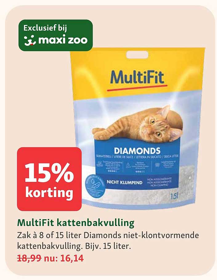 MultiFit kattenbakvulling 15% korting
