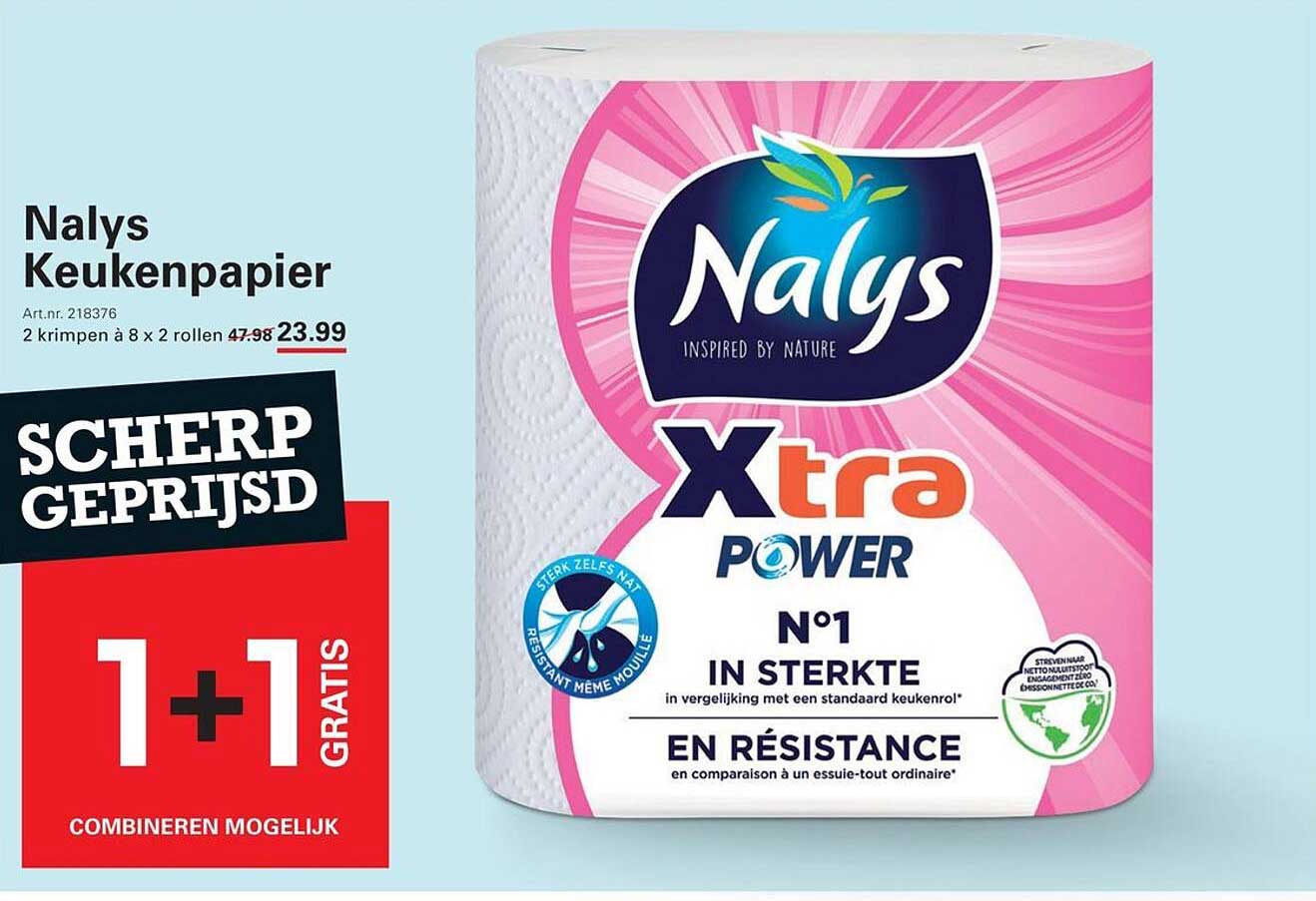 Nalys Keukenpapier 1+1 gratis