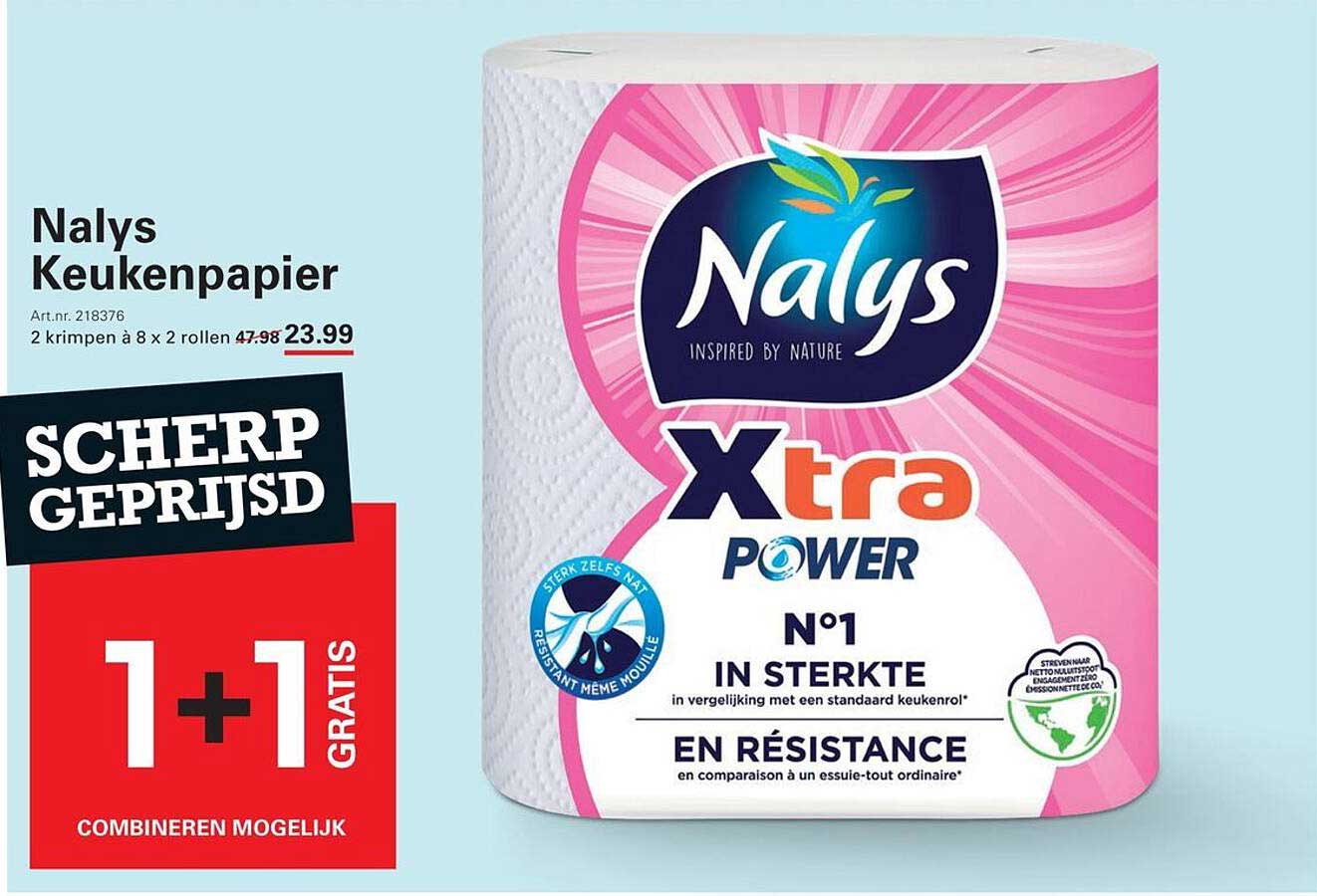 Nalys Keukenpapier 1+1 gratis