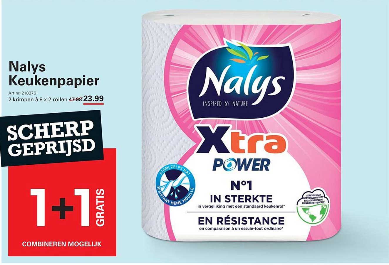 Nalys Keukenpapier 1+1 GRATIS