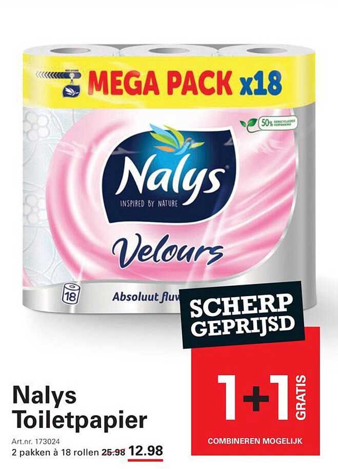 Nalys Toiletpapier 1+1 gratis