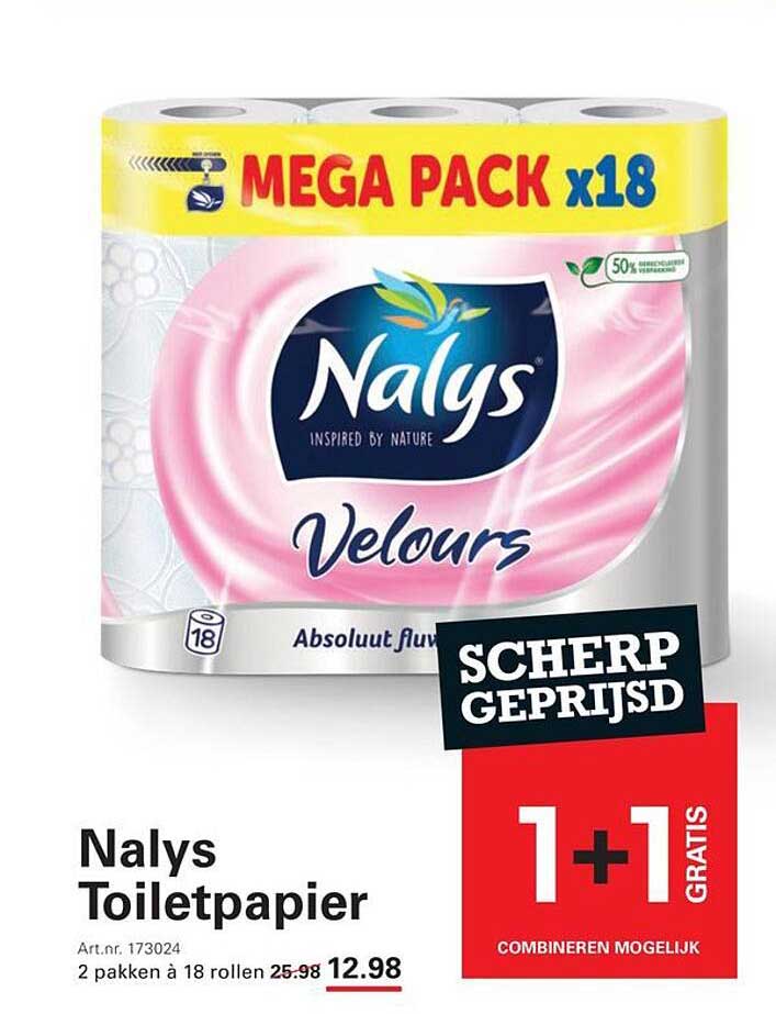 Nalys Toiletpapier 1+1 gratis