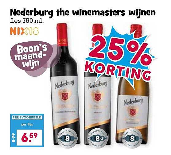 Nederburg the winemasters wijnen fles 750 ml. 25% KORTING