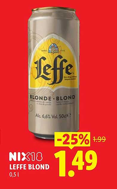 NIX18 LEFFE BLOND 0,5 l -25%