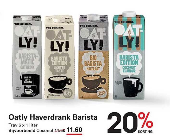 Oatly Haverdrank Barista 20% korting