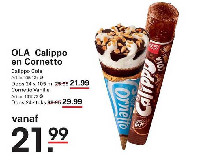 OLA Calippo en Cornetto