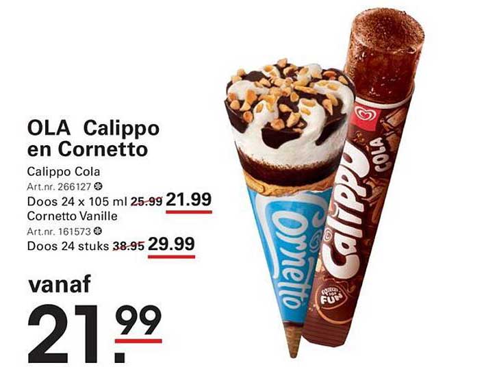 OLA Calippo en Cornetto