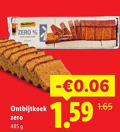 Ontbijtkoek zero 485 g