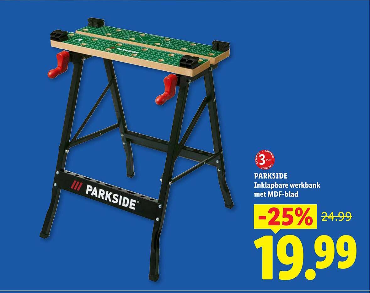 PARKSIDE Inklapbare werkbank met MDF-blad -25%
