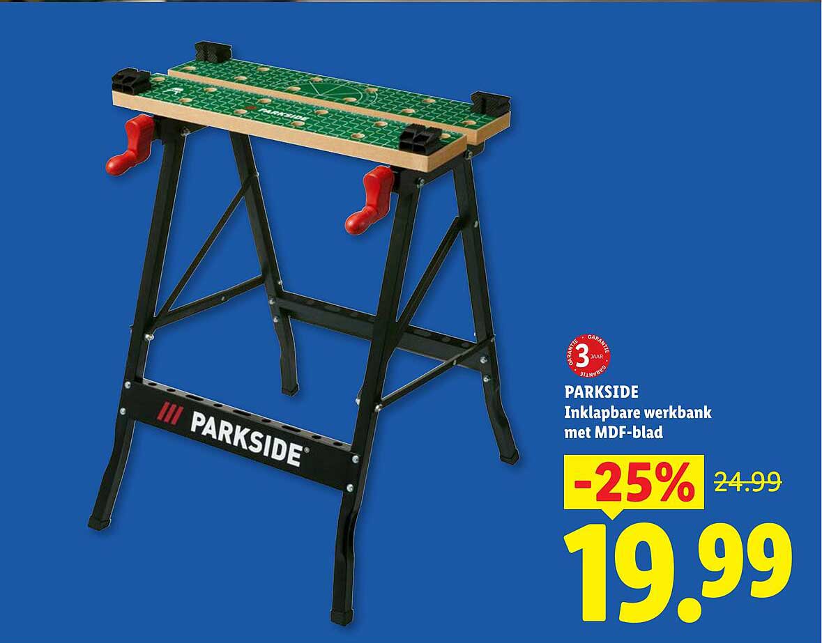 PARKSIDE Inklapbare werkbank met MDF-blad -25%