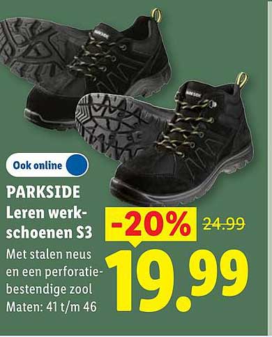 PARKSIDE Leren werk-schoenen S3 -20%