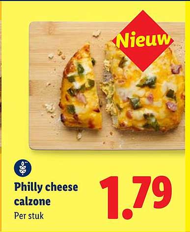 Philly cheese calzone Nieuw