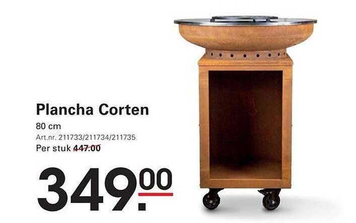 Plancha Corten 80 cm