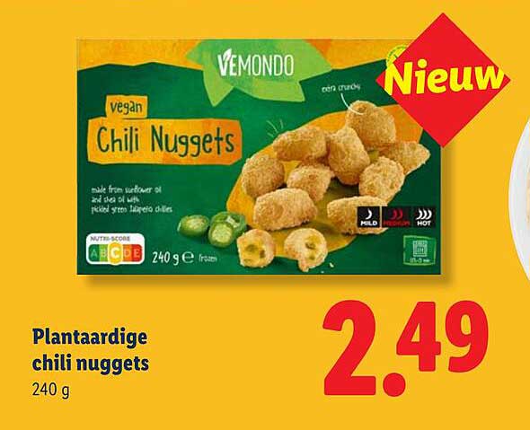 Plantaardige chili nuggets