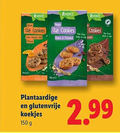 Plantaardige en glutenvrije koekjes