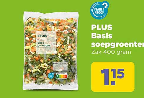 PLUS Basis soepgroenten Zak 400 gram
