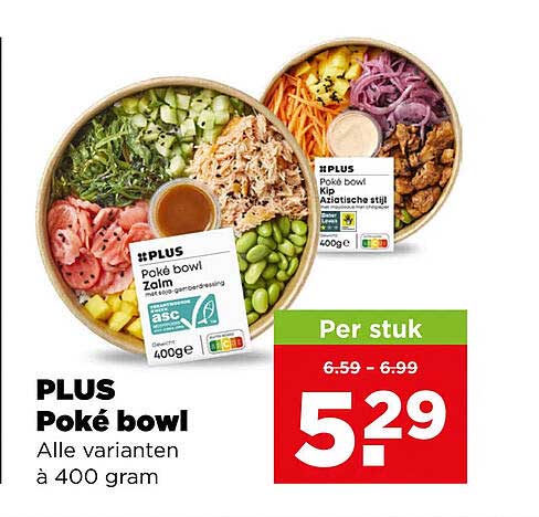 PLUS Poké bowl Alle varianten à 400 gram