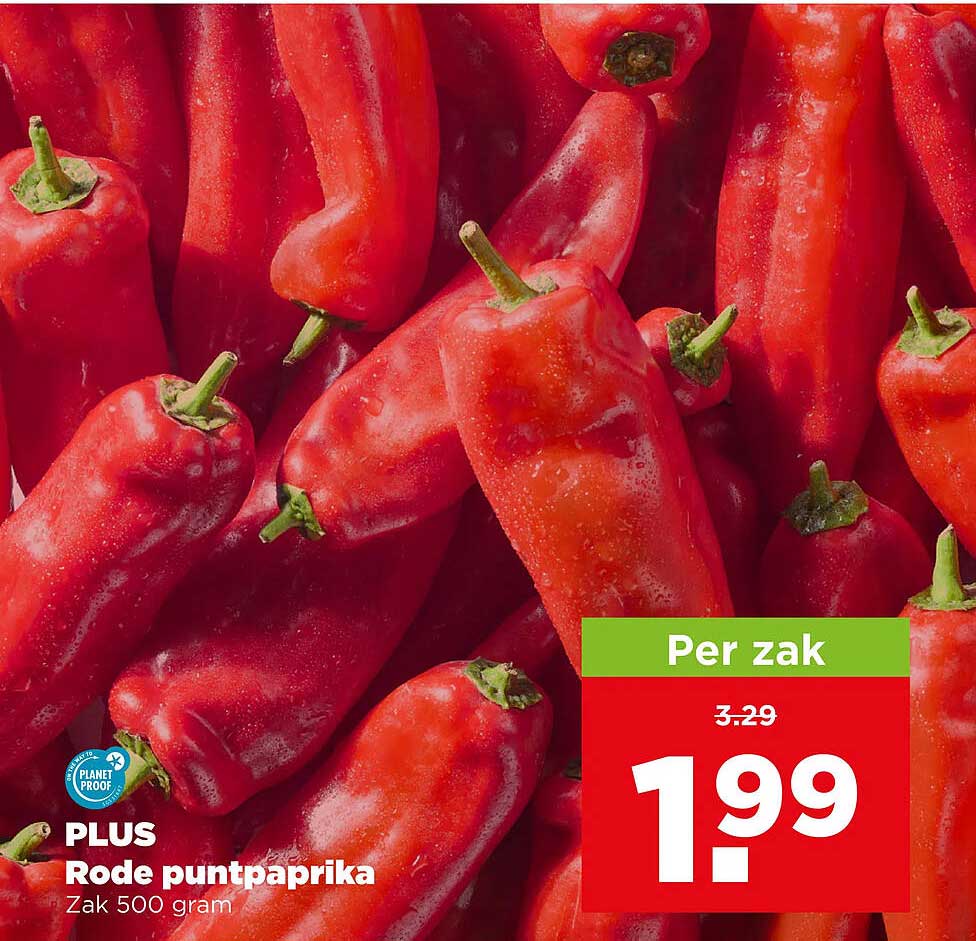 PLUS Rode puntpaprika Zak 500 gram