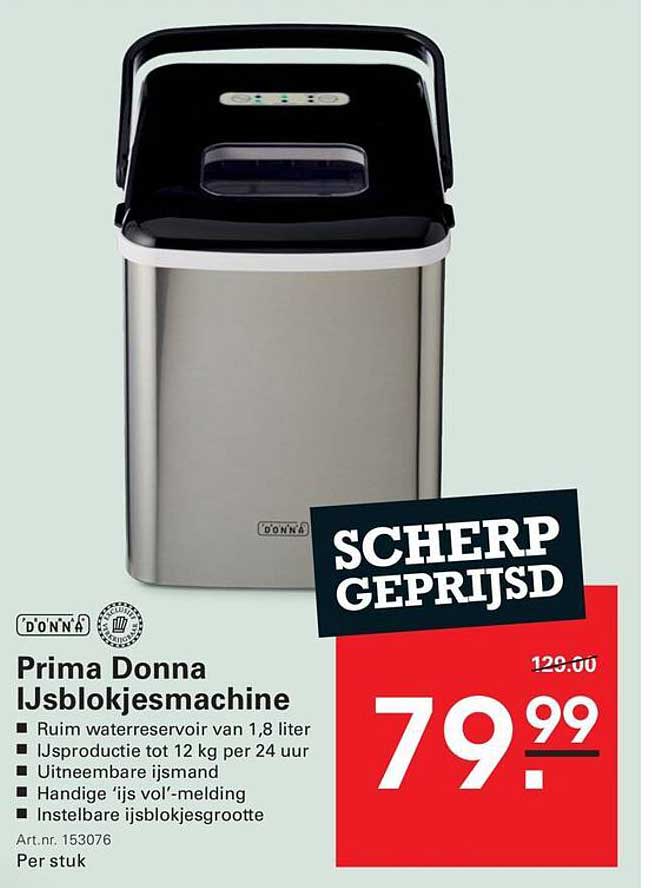 Prima Donna IJsblokjesmachine