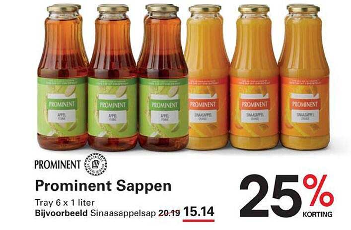 Prominent Sappen 25% korting