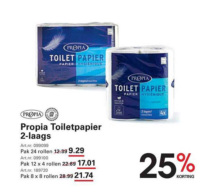 Propia Toiletpapier 2-laags