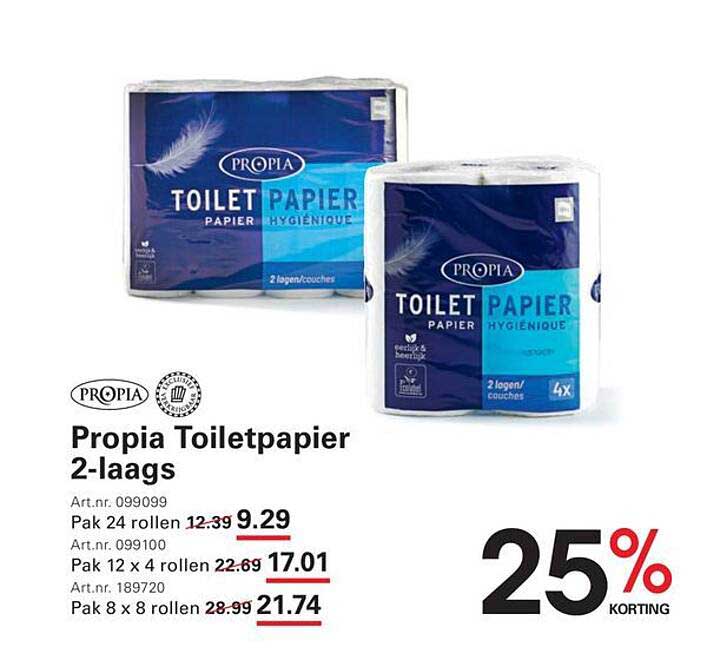 Propia Toiletpapier 2-laags