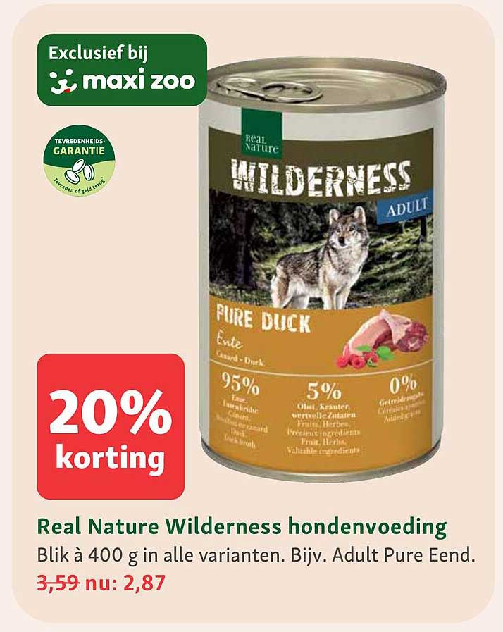 Real Nature Wilderness hondenvoeding