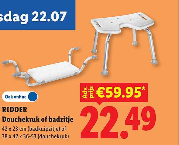 RIDDER Douchekruk of badzitje