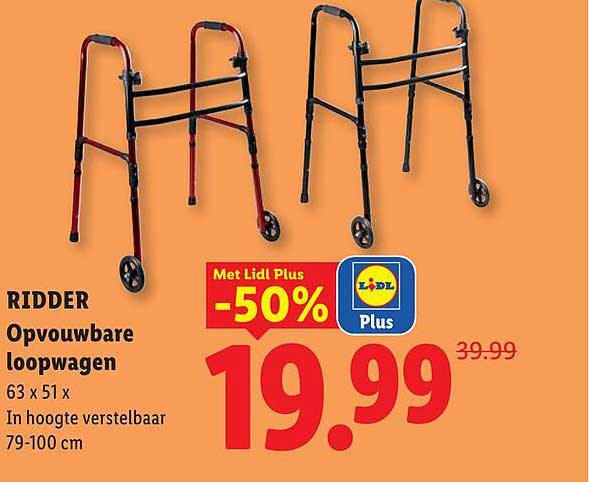 RIDDER Opvouwbare loopwagen Met Lidl Plus -50%