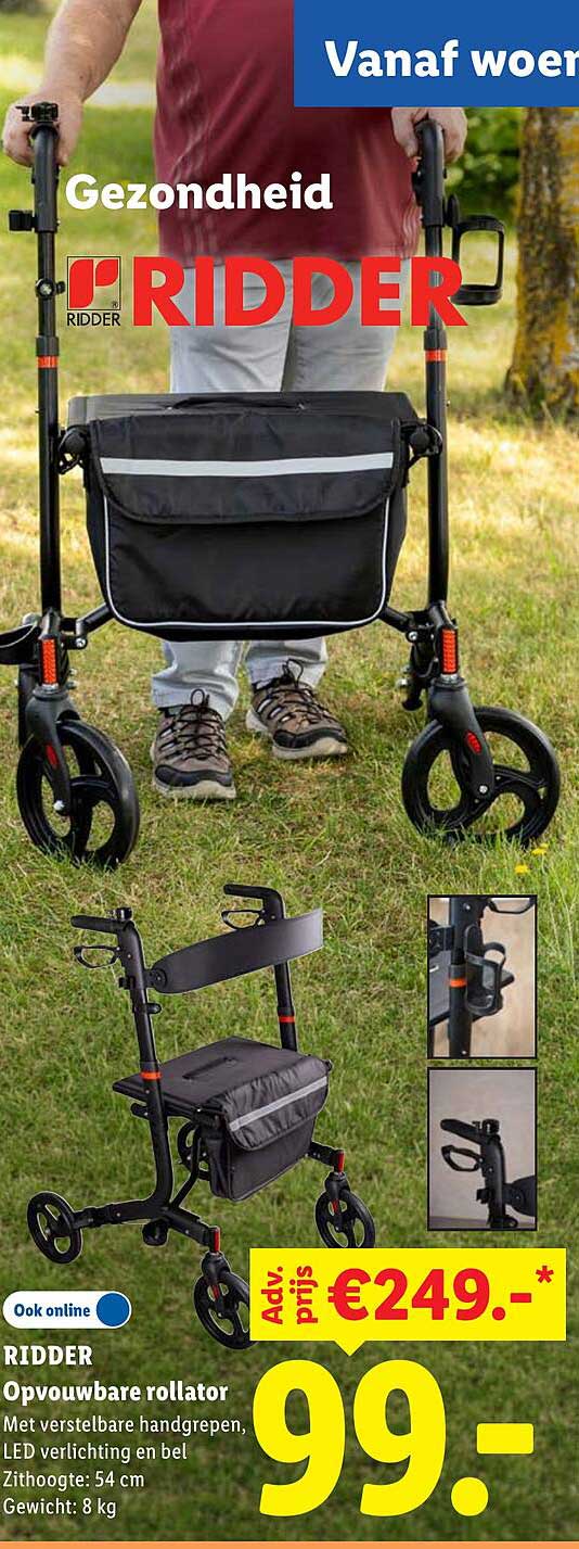 RIDDER Opvouwbare rollator
