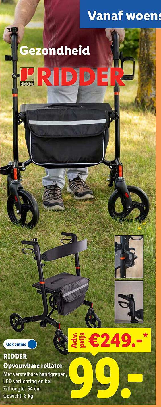 RIDDER Opvouwbare rollator