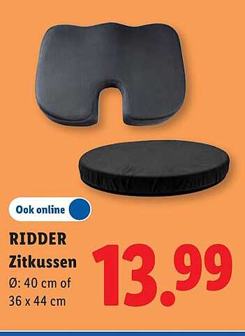 RIDDER Zitkussen Ø: 40 cm of 36 x 44 cm
