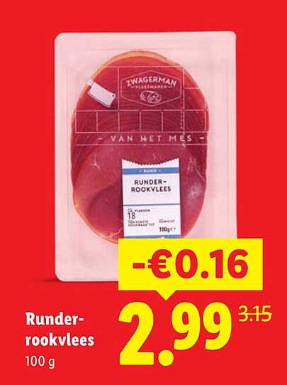 Runder-rookvlees 100 g
