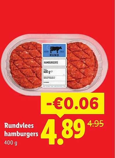 Rundvlees hamburgers 400 g