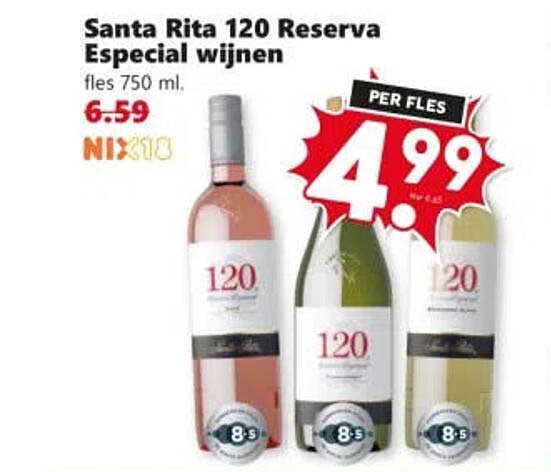 Santa Rita 120 Reserva Especial wijnen
