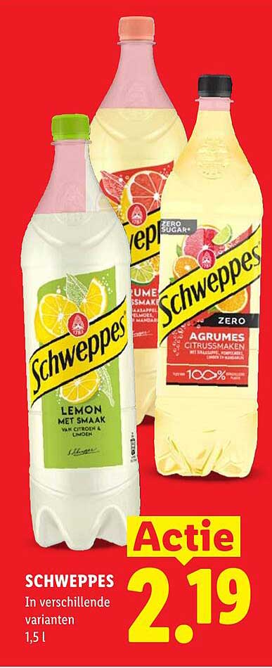 SCHWEPPES In verschillende varianten 1,5 l