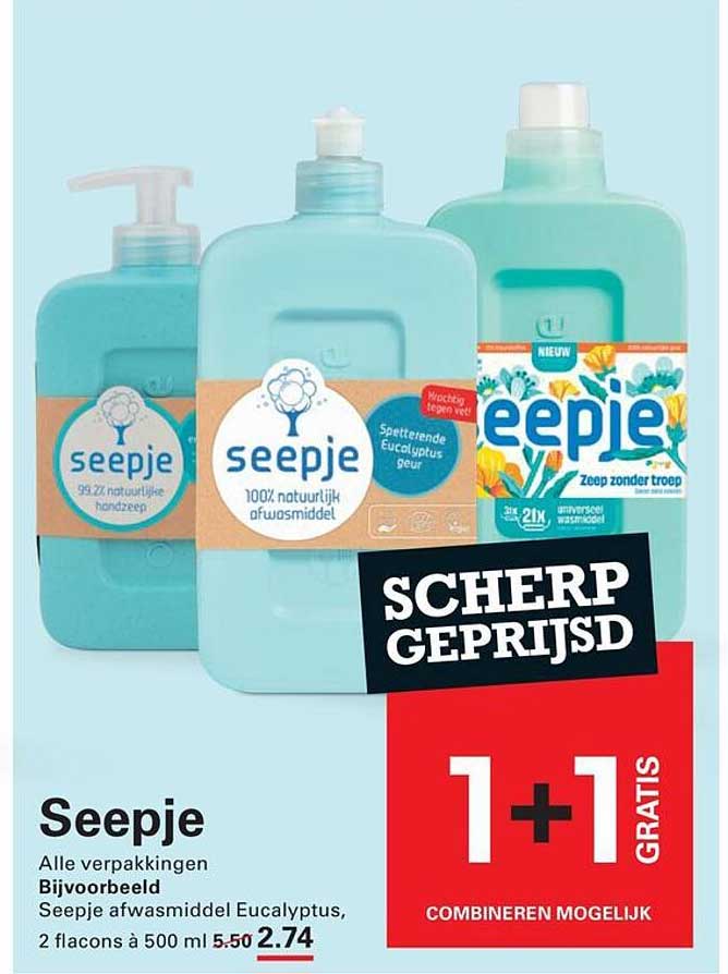 Seepje Alle verpakkingen 1+1 gratis