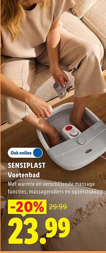 SENSIPLAST Voetenbad Met warmte en verschillende massage functies, massagerollers en opzetstukken -20%