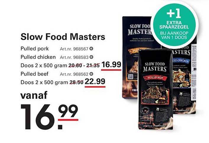Slow Food Masters +1 extra spaargel bij aankoop van 1 doos