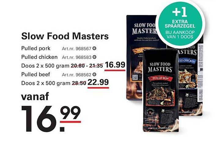 Slow Food Masters +1 extra spaarzegel bij aankoop van 1 doos