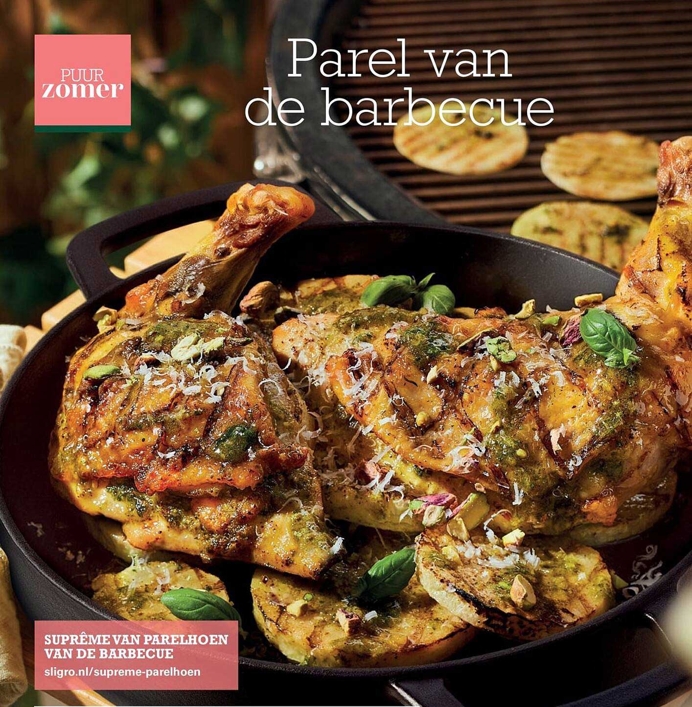 Suprême van parelhoen van de barbecue