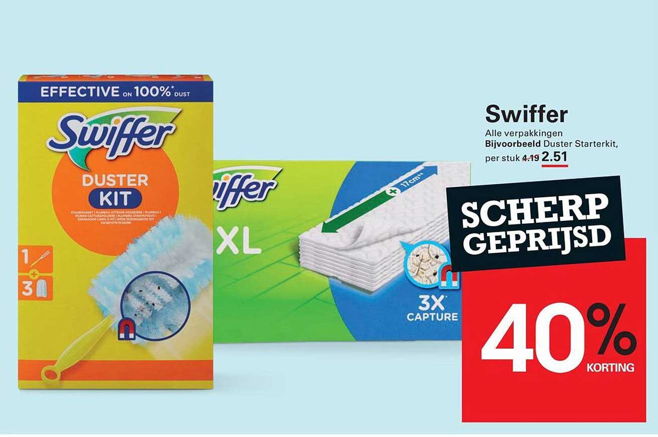 Swiffer Alle verpakkingen Bijvoorbeeld Duster Starterkit, per stuk 4.19 2.51