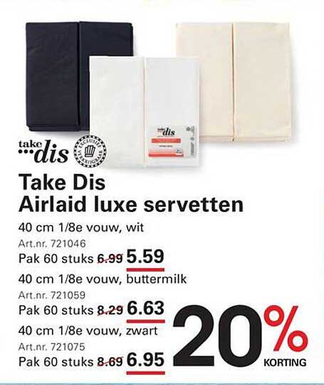 Take Dis Airlaid luxe servetten