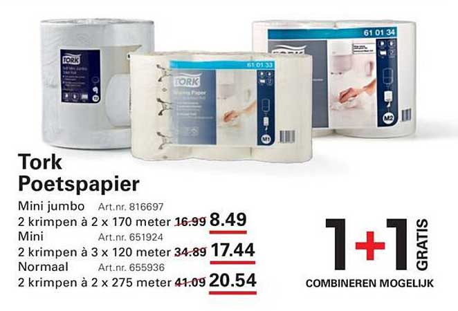 Tork Poetspapier 1+1 gratis