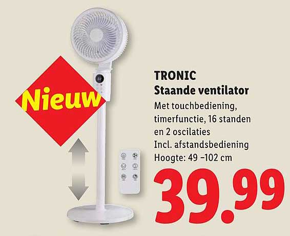 TRONIC Staande ventilator